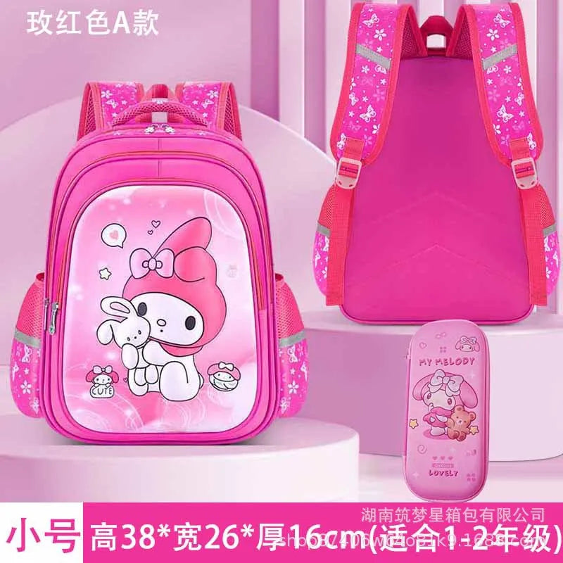 Cartable Kuromi | Sac à dos Sanrio | Sac dessin animé Melody | Sac à dos scolaire pour filles | Joli sac étudiant | Cartable école primaire | Sac Kuromi Sanrio | Sac à dos dessin animé pour enfants | Cartable Melody | Sac à dos pour étudiante fille