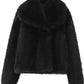 Europe États-Unis hiver veste de fourrure front view
