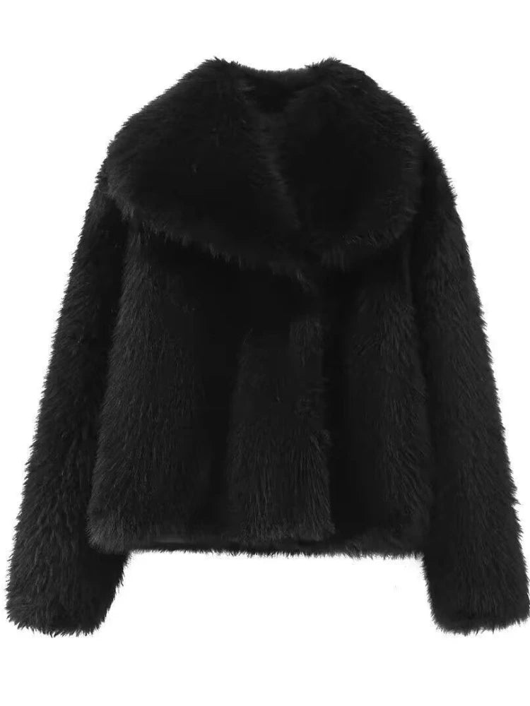 Europe États-Unis hiver veste de fourrure front view