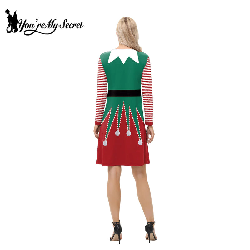 Robe de Noël femmes impression 3D Elk