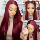 Perruque bordeaux 99J lisse | Perruque lace front 13x4 99J | Perruque cheveux humains 99J | Perruque brésilienne bordeaux | Perruque 13x4 pré-plucked | Perruque 99J sans colle femme | Perruque droite cheveux humains | Perruque glueless 13x4 99J | Perruque frontale bordeaux 99J | Perruque lisse brésilienne femme