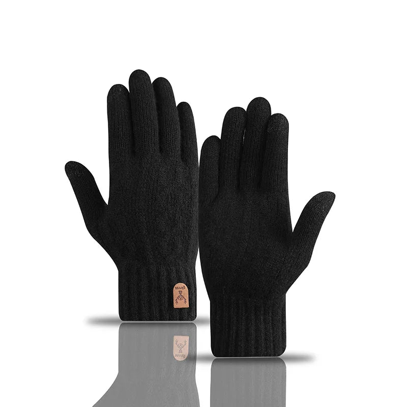 Gants chauds pour hommes écran tactile vue avant