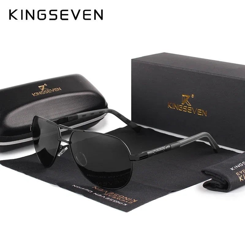 KINGSEVEN nouvelle mode hommes lunettes de soleil de haute qualité en aluminium de luxe rétro fonctionnel lunettes femmes pilote accessoire lunettes