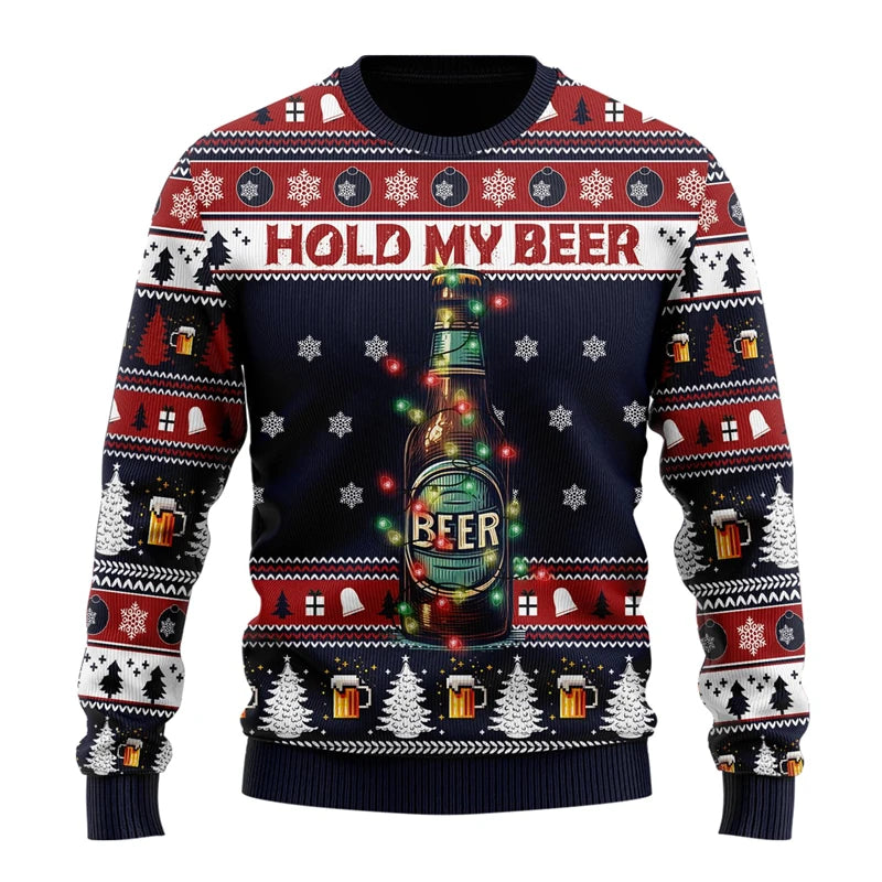 Pull de Noël bière pour fête de bar