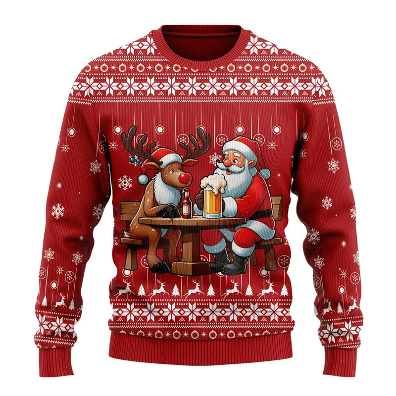 Pull de Noël bière style hip hop