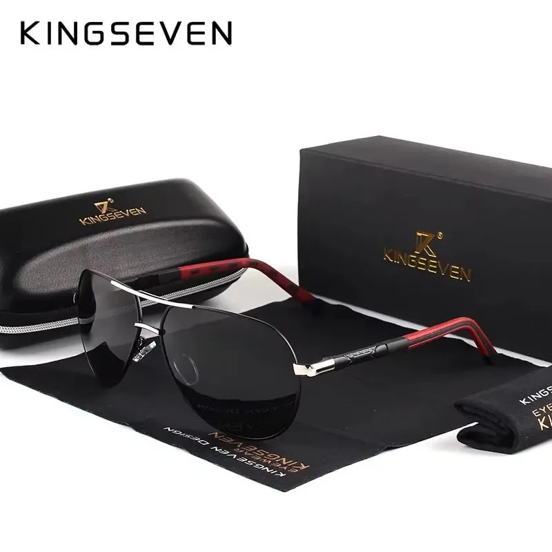 KINGSEVEN nouvelle mode hommes lunettes de soleil de haute qualité en aluminium de luxe rétro fonctionnel lunettes femmes pilote accessoire lunettes