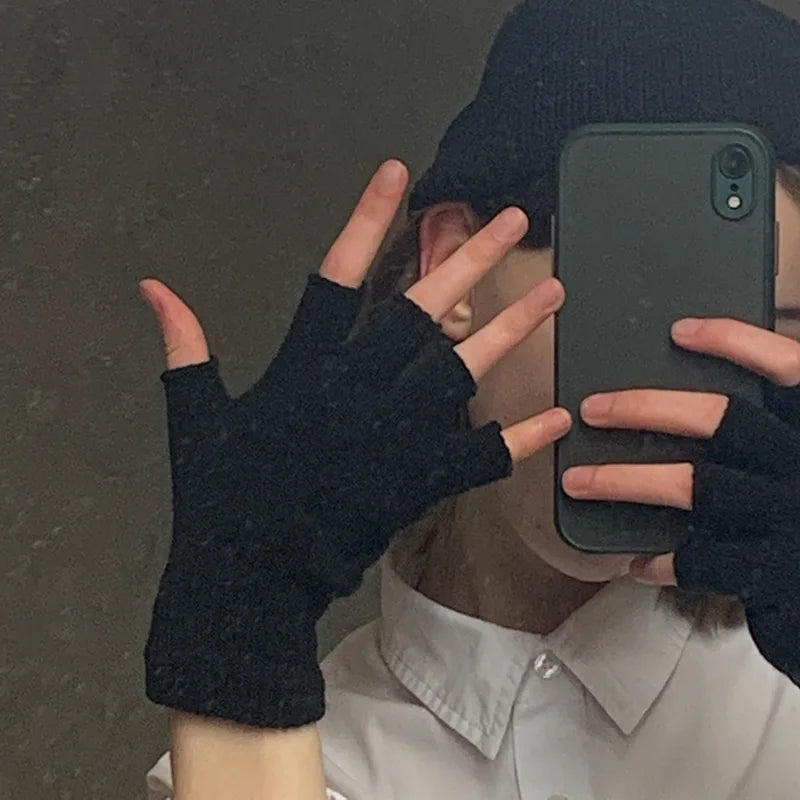 Gants de poignet en tricot sans doigts pour cyclisme