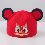 Bonnet en coton unisexe pour nouveau-né, bonnet mignon pour bébé, chapeaux de Noël pour filles et garçons, printemps, automne, hiver, nouvel an, 0 à 3 mois