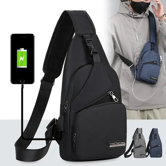 Sac de poitrine pour hommes, sac à bandoulière asymétrique, grande capacité, Sports de plein air, loisirs, mode, petit sac à bandoulière, sac à dos pour hommes