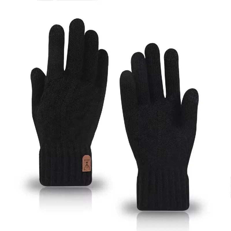 Gants chauds pour hommes écran tactile matière laine épaisse