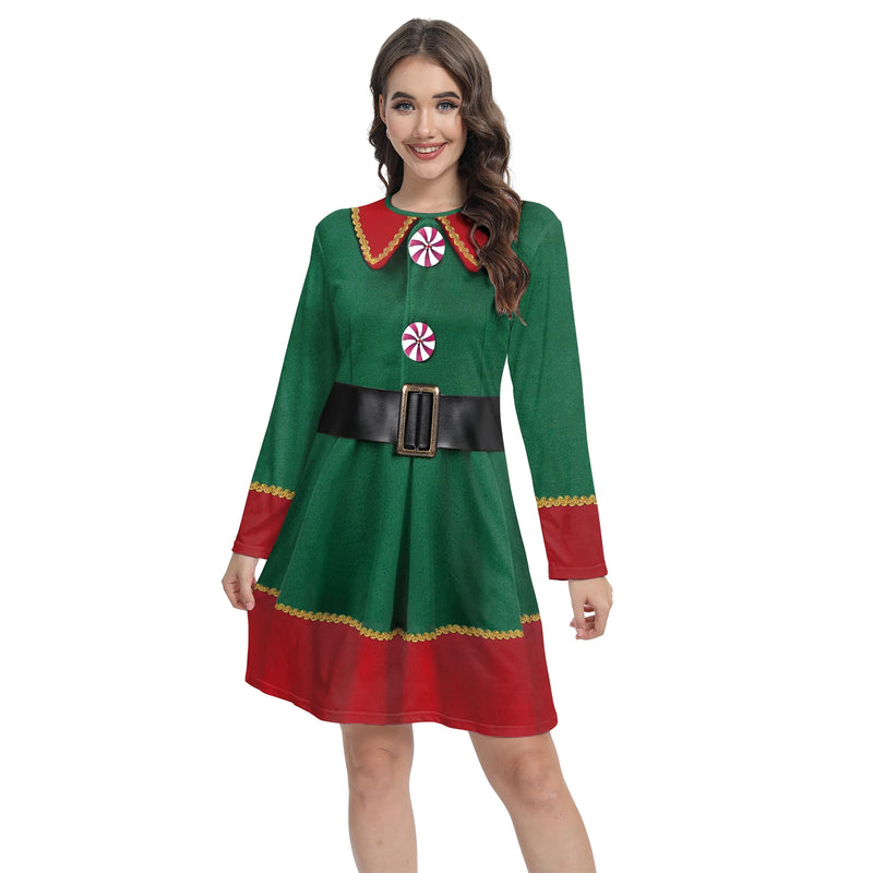 Robe de Noël femmes manches longues