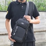 Sac à dos d'équitation pour hommes, sac de poitrine pour hommes, sac à bandoulière simple décontracté pour hommes, sac à bandoulière léger et de grande capacité