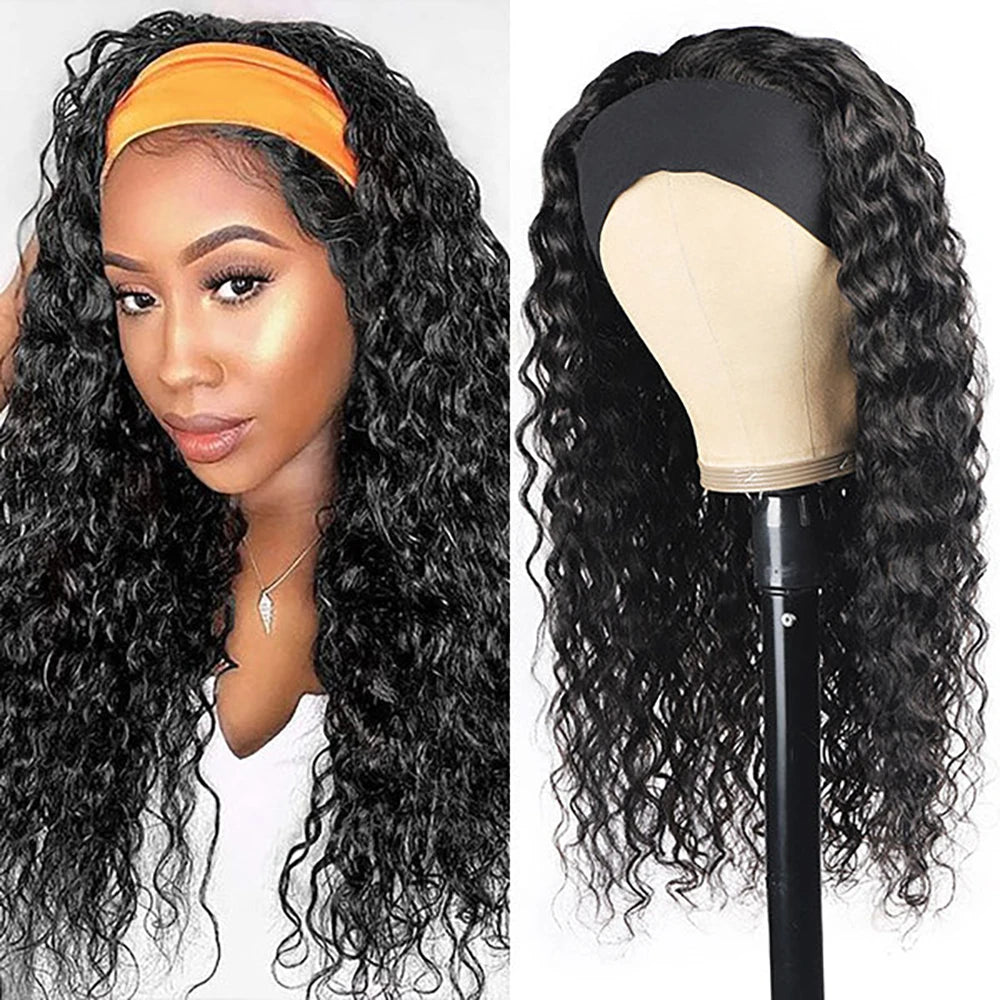Perruque bandeau femme | Perruque Water Wave | Perruque sans colle | Perruque brésilienne | Perruque cheveux Remy | Perruque ondulée | Perruque cheveux humains | Perruque glueless | Perruque livraison rapide | Perruque femme noire