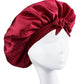 Bonnet en Satin en soie, réglable, pour dormir, avec bandeau à nouer, pour femmes et hommes