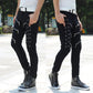 Jean skinny taille haute pour homme, pantalon en denim décontracté, jean droit, mode boyfriend, vêtements de rue de moto, printemps, été