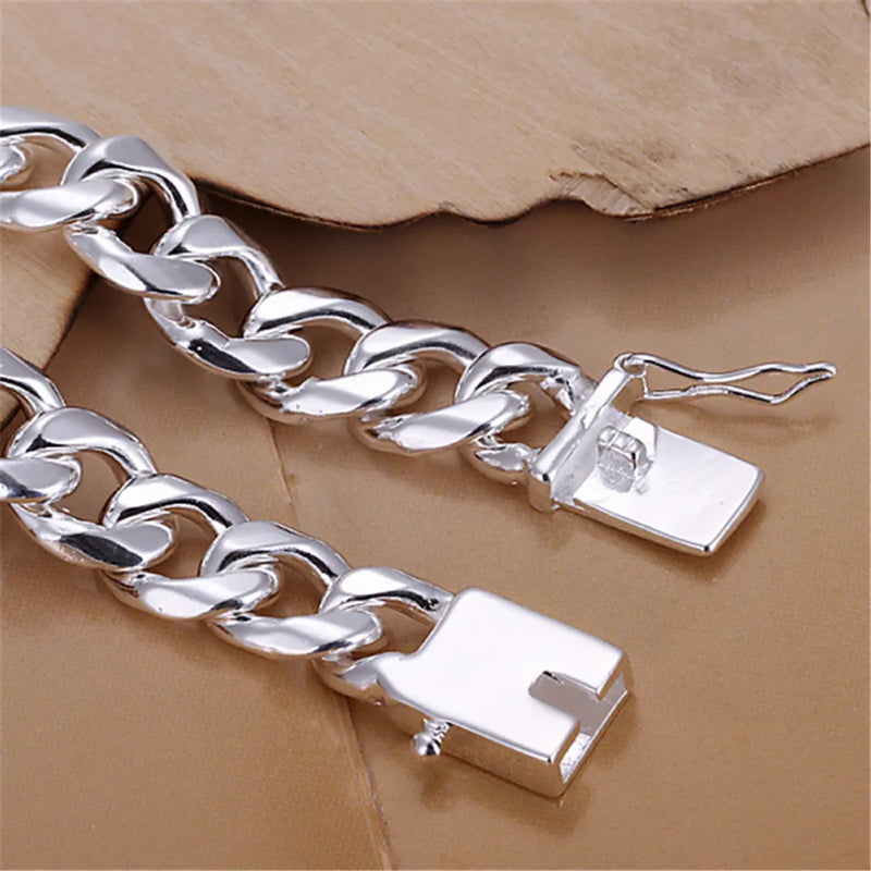 Bracelet homme argent S925 | Bracelet carré 10MM homme | Bracelet argent sterling mode | Bijou homme bracelet argent | Bracelet argent haut de gamme | Bracelet carré homme élégant | Bracelet mode homme 10MM | Bracelet argent cadeau homme | Bijou bracelet argent 925 | Bracelet homme gemme carrée