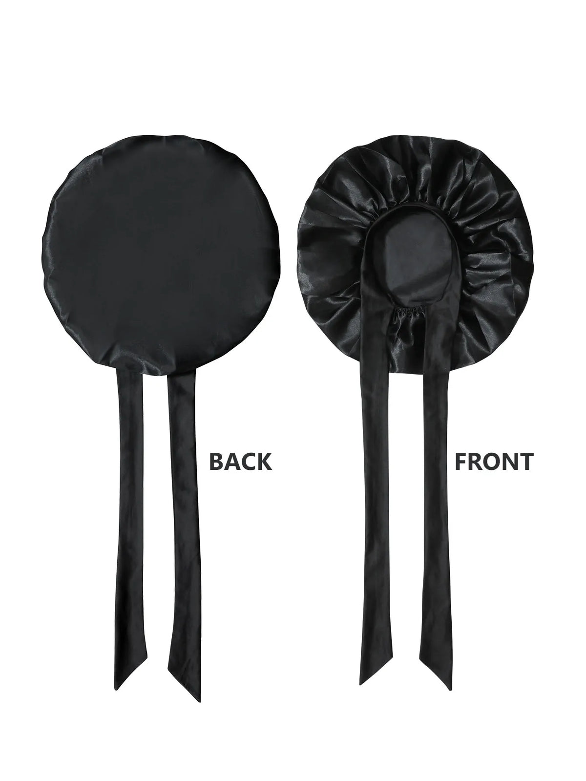 Bonnet en Satin en soie, réglable, pour dormir, avec bandeau à nouer, pour femmes et hommes