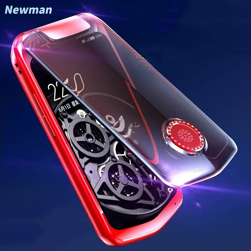 Newman-Smartphone V998 4G, téléphone portable, 3 Go de RAM, 32 Go de ROM, Dean, 3.5 pouces, façades, Core, Android 7.0, 8.0MP, 2000mAh, coque à coulisse transparente