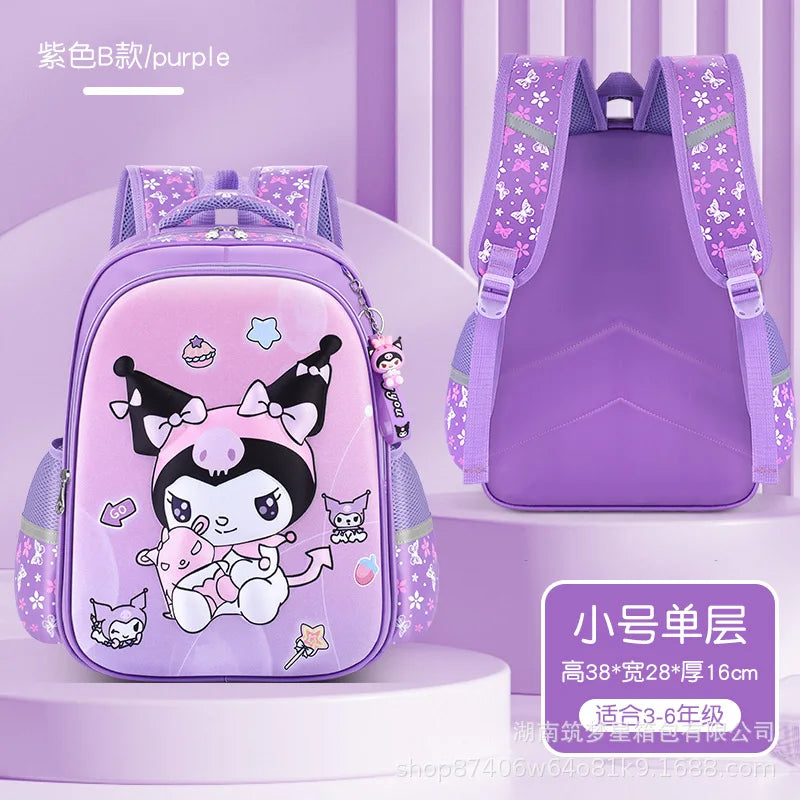 Cartable Kuromi | Sac à dos Sanrio | Sac dessin animé Melody | Sac à dos scolaire pour filles | Joli sac étudiant | Cartable école primaire | Sac Kuromi Sanrio | Sac à dos dessin animé pour enfants | Cartable Melody | Sac à dos pour étudiante fille