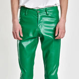 Pantalon en cuir PU pour homme | Pantalon en cuir coupe slim | Pantalon de motard en simili cuir | Pantalon style rock pour homme | Pantalon en cuir pour boîte de nuit | Pantalon en cuir tendance pour homme | Pantalon en cuir pour danse homme | Pantalon de moto en cuir PU | Pantalon en simili cuir à la mode