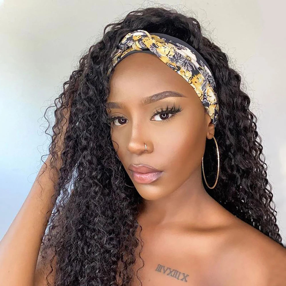 Perruque bandeau femme | Perruque Water Wave | Perruque sans colle | Perruque brésilienne | Perruque cheveux Remy | Perruque ondulée | Perruque cheveux humains | Perruque glueless | Perruque livraison rapide | Perruque femme noire