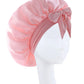 Bonnet en Satin en soie, réglable, pour dormir, avec bandeau à nouer, pour femmes et hommes