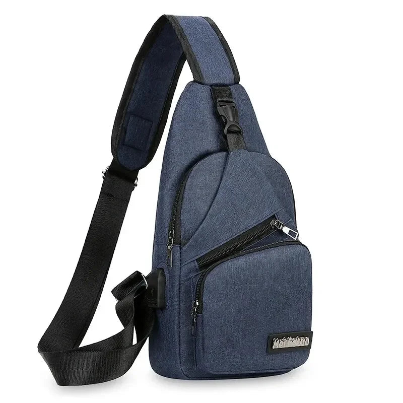 Sac de poitrine pour hommes, sac à bandoulière asymétrique, grande capacité, Sports de plein air, loisirs, mode, petit sac à bandoulière, sac à dos pour hommes