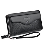 Portefeuille long homme | Grand portefeuille homme | Portefeuille luxe cartes | Portefeuille homme zippé | Sac homme porte-cartes | Pochette téléphone homme | Portefeuille élégant homme | Portefeuille multifonction | Portefeuille cuir PU homme | Portefeuille stylé homme