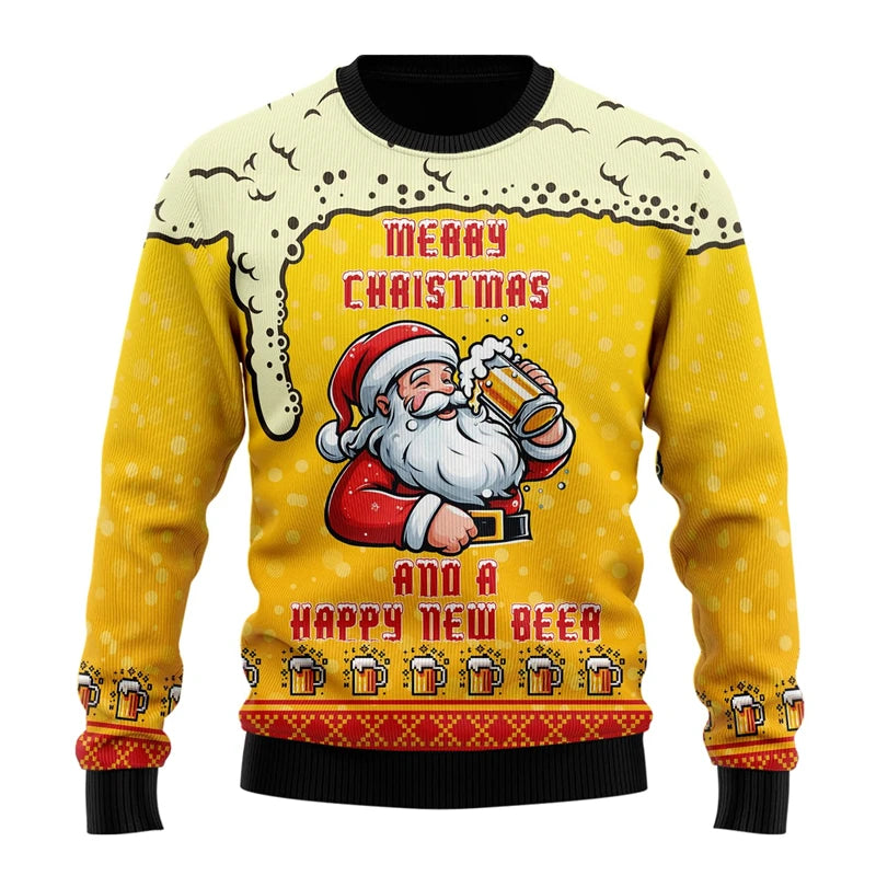 Pull de Noël bière style hip hop