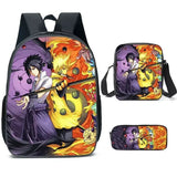 Ensemble de sac à dos Naruto 3 pièces | Ensemble de cartables Naruto | Sac à dos Naruto style coréen | Sac bandoulière Naruto | Trousse Naruto | Ensemble de sacs Naruto | Sac Naruto pour école primaire | Sac à dos Naruto pour collège | Cartable imprimé Naruto | Ensemble de sacs Naruto pour enfants