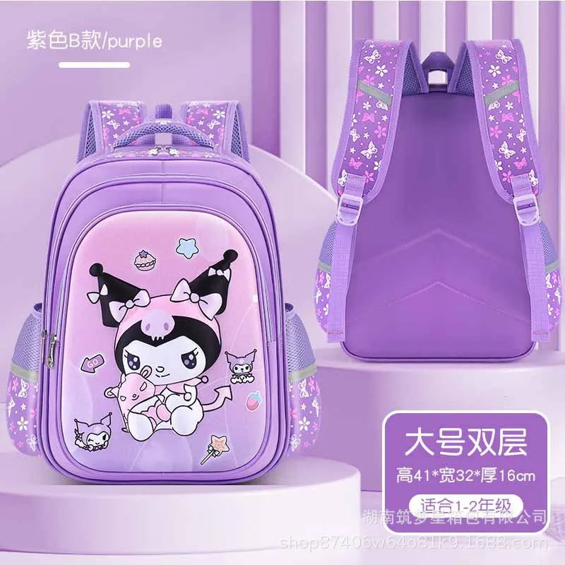 Cartable Kuromi | Sac à dos Sanrio | Sac dessin animé Melody | Sac à dos scolaire pour filles | Joli sac étudiant | Cartable école primaire | Sac Kuromi Sanrio | Sac à dos dessin animé pour enfants | Cartable Melody | Sac à dos pour étudiante fille