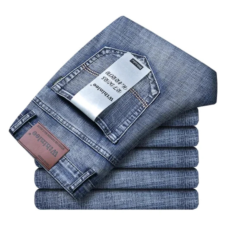 Jean homme bleu stretch | Jean droit homme business | Jean classique homme | Pantalon denim homme | Jean smart homme | Jean bleu regular fit | Jean mode homme | Jean homme printemps | Jean automne homme | Pantalon homme stretch