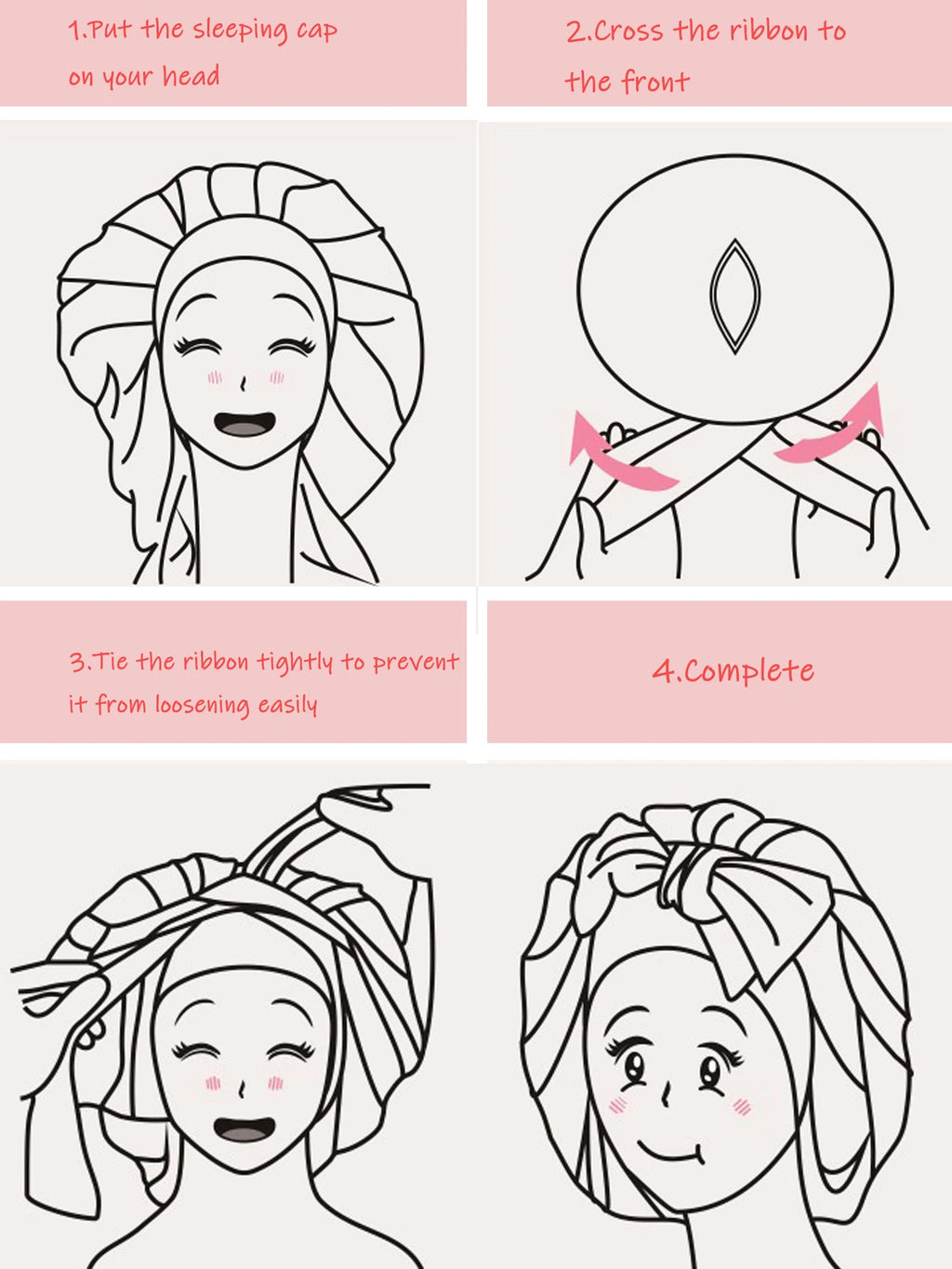 Bonnet en Satin en soie, réglable, pour dormir, avec bandeau à nouer, pour femmes et hommes