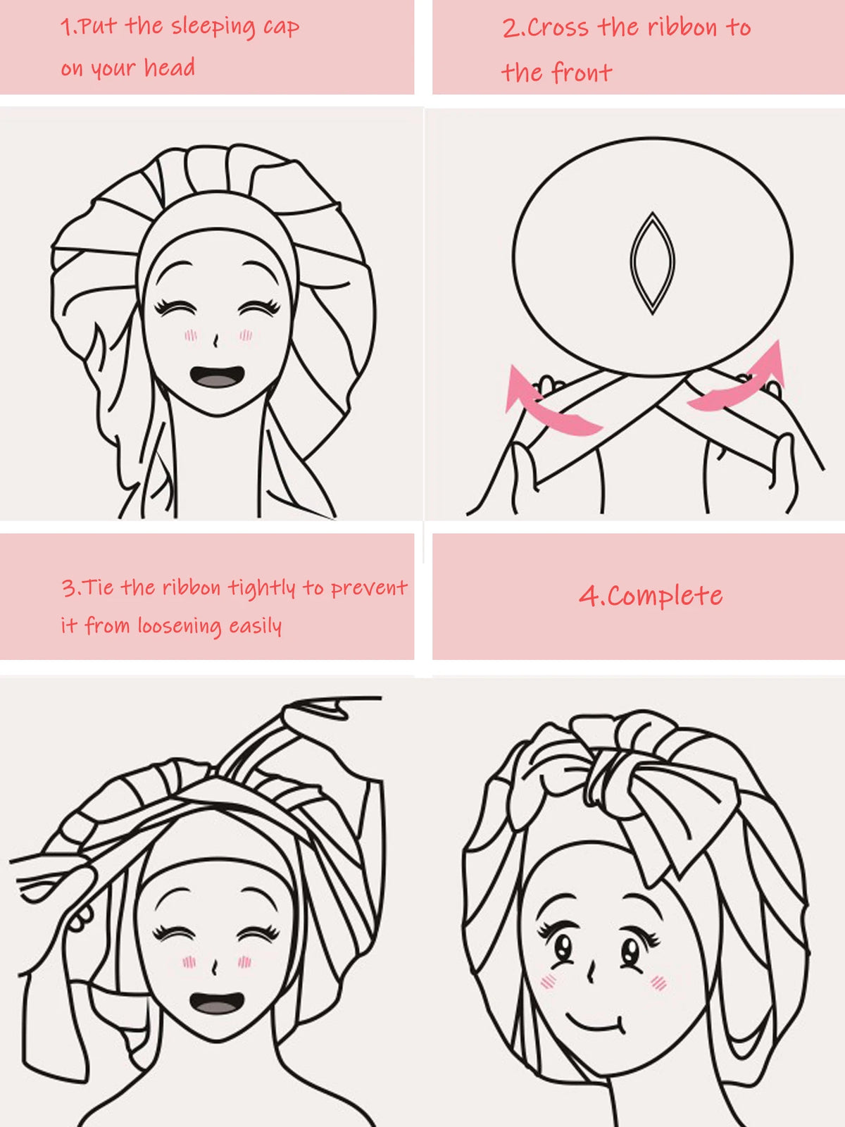 Bonnet en Satin en soie, réglable, pour dormir, avec bandeau à nouer, pour femmes et hommes