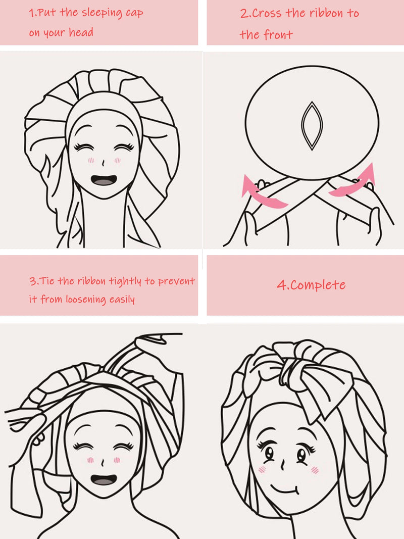 Bonnet en Satin en soie, réglable, pour dormir, avec bandeau à nouer, pour femmes et hommes