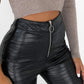 Pantalon Sexy en cuir noir taille haute pour femmes, streetwear y2k, vêtements gothiques, leggings en PU, décontracté, à la mode, crayon, 2025
