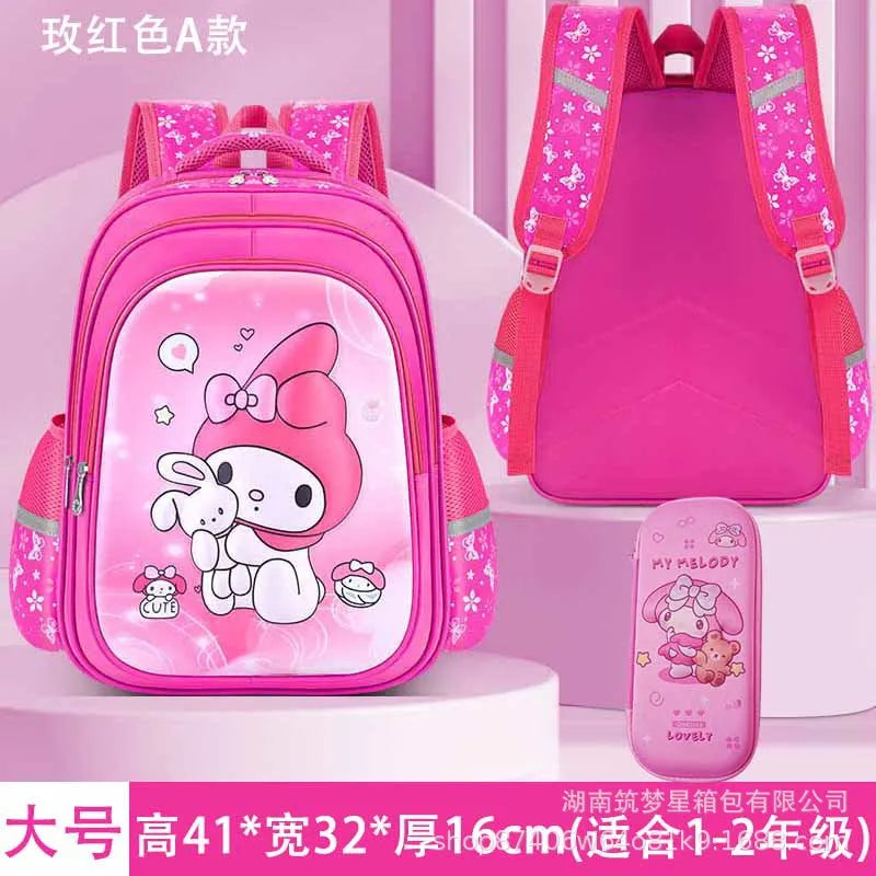 Cartable Kuromi | Sac à dos Sanrio | Sac dessin animé Melody | Sac à dos scolaire pour filles | Joli sac étudiant | Cartable école primaire | Sac Kuromi Sanrio | Sac à dos dessin animé pour enfants | Cartable Melody | Sac à dos pour étudiante fille