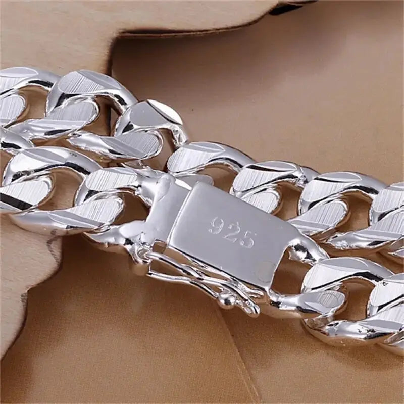 Bracelet homme argent S925 | Bracelet carré 10MM homme | Bracelet argent sterling mode | Bijou homme bracelet argent | Bracelet argent haut de gamme | Bracelet carré homme élégant | Bracelet mode homme 10MM | Bracelet argent cadeau homme | Bijou bracelet argent 925 | Bracelet homme gemme carrée