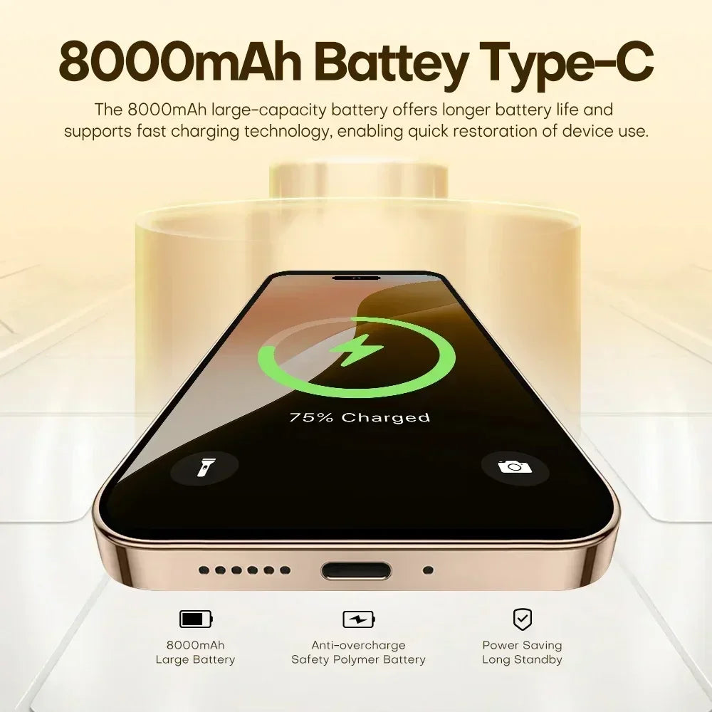 I16 Pro Max 2025 smartphone 7,3" | I16 Pro Max 22GB RAM + 2TB ROM | I16 Pro Max écran plein 5G | Smartphone I16 Pro Max 4G/5G déverrouillé | I16 Pro Max batterie 8000mAh ultra longue durée | I16 Pro Max téléphone mondial version globale | Mobile I16 Pro Max Android rapide | I16 Pro Max grand écran 7,3 pouces Full HD+ | I16 Pro Max téléphone 5G puissant et fluide | I16 Pro Max version 2025 moderne et élégante