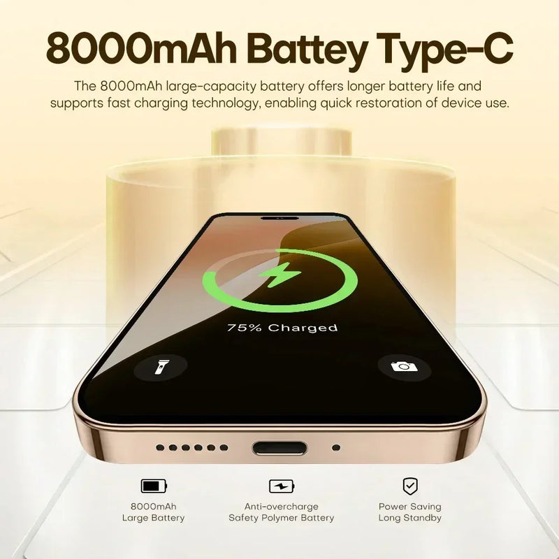 I16 Pro Max 2025 smartphone 7,3" | I16 Pro Max 22GB RAM + 2TB ROM | I16 Pro Max écran plein 5G | Smartphone I16 Pro Max 4G/5G déverrouillé | I16 Pro Max batterie 8000mAh ultra longue durée | I16 Pro Max téléphone mondial version globale | Mobile I16 Pro Max Android rapide | I16 Pro Max grand écran 7,3 pouces Full HD+ | I16 Pro Max téléphone 5G puissant et fluide | I16 Pro Max version 2025 moderne et élégante