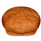 Bonnet rétro en cuir véritable béret chapeau unisexe hiver chaud Casquette octogonale pour hommes femmes Chapeau Homme Chapeau noir