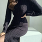 Robe tricot femme hiver | Robe moulante manches longues | Robe pull femme maxi | Robe vintage oversize femme | Robe longue hiver élégante | Robe tricotée soirée automne | Robe maxi col rond femme | Robe chaude moulante femme | Robe d’hiver chic femme | Robe longue tricot oversize