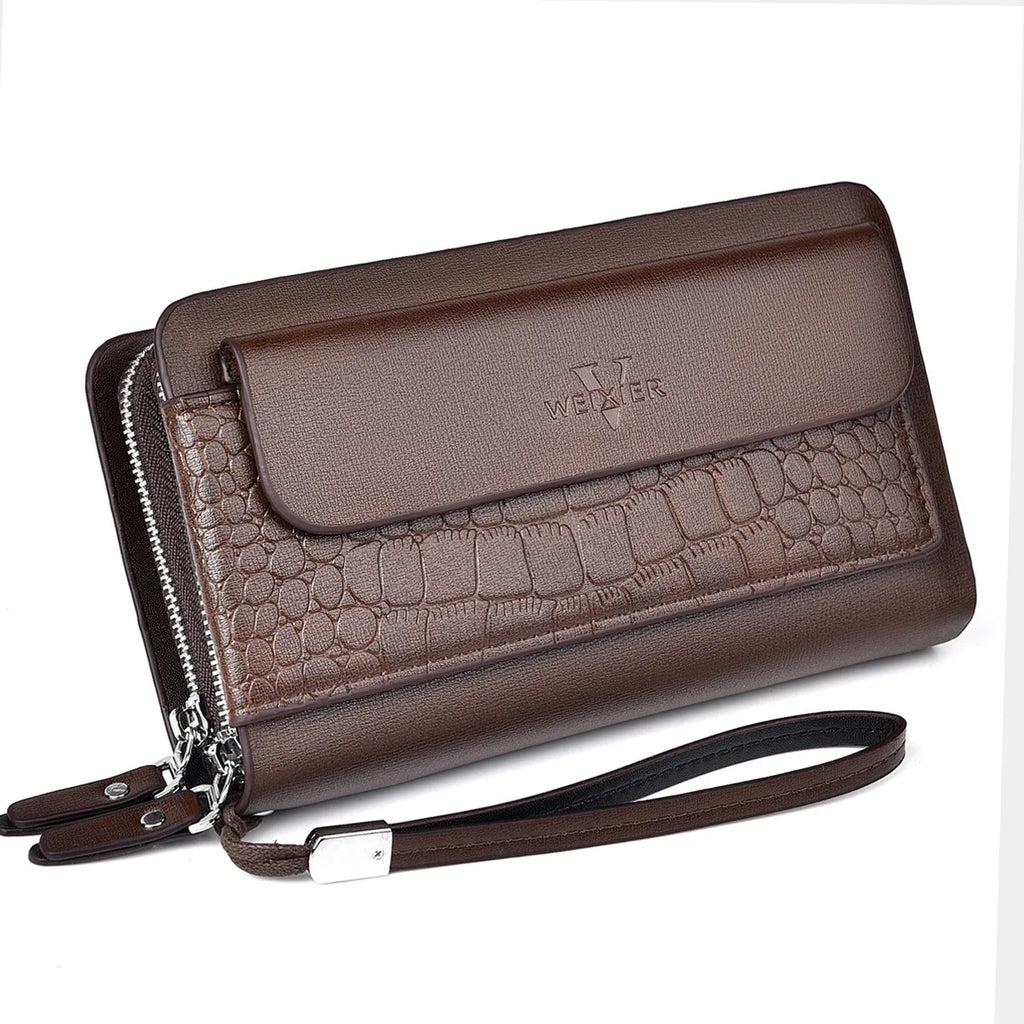 Portefeuille long homme | Grand portefeuille homme | Portefeuille luxe cartes | Portefeuille homme zippé | Sac homme porte-cartes | Pochette téléphone homme | Portefeuille élégant homme | Portefeuille multifonction | Portefeuille cuir PU homme | Portefeuille stylé homme