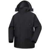 Manteau imperméable imperméable d'extérieur pour hommes, veste de pluie légère avec capuche, coupe-vent Softshell pour randonnée voyage fermeture éclair Streetwear