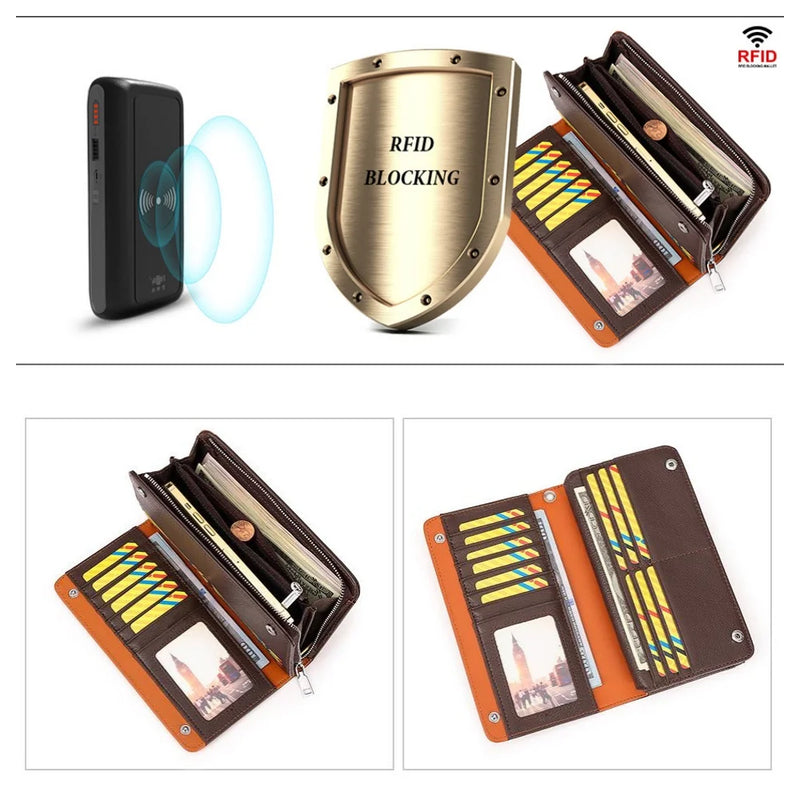 Portefeuille business cuir rétro | Portefeuille long cuir véritable | Portefeuille cuir grande capacité | Portefeuille zippé homme RFID | Portefeuille cuir anti-vol RFID | Sac à main cuir homme élégant | Portefeuille homme vintage cuir | Portefeuille cuir premium zippé | Portefeuille cuir homme sécurisé | Portefeuille cuir authentique homme

