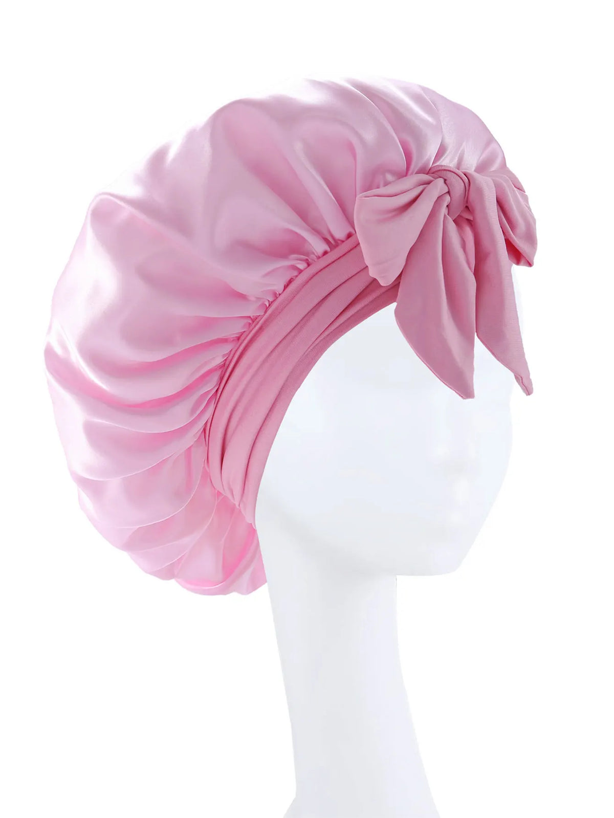 Bonnet en Satin en soie, réglable, pour dormir, avec bandeau à nouer, pour femmes et hommes