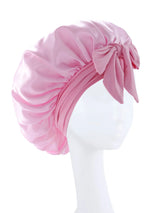 Bonnet en Satin en soie, réglable, pour dormir, avec bandeau à nouer, pour femmes et hommes