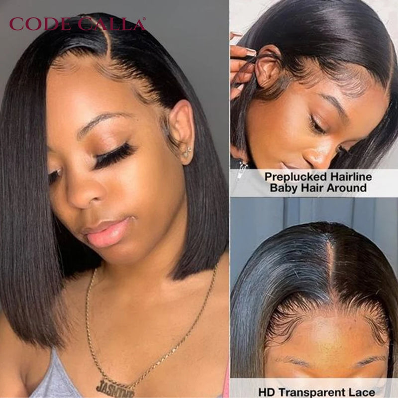 Perruque bob 4x4 | Perruque closure lace 4x4 | Perruque bob cheveux humains | Perruque droite brésilienne | Perruque bob Remy femme | Perruque pre-plucked bob | Perruque HD lace bob | Perruque brésilienne 4x4 | Perruque raie au milieu | Perruque courte droite femme