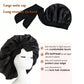 InjBonnet réglable en satin pour hommes et femmes, bonnet pour dormir, cheveux, bande lourde