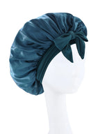 Bonnet en Satin en soie, réglable, pour dormir, avec bandeau à nouer, pour femmes et hommes